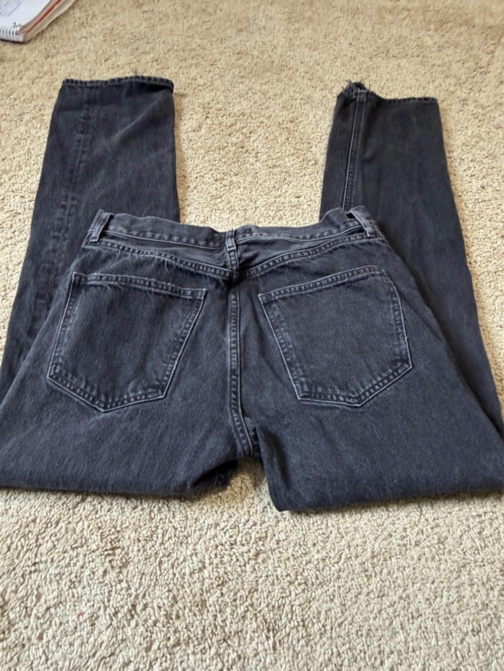 Agolde Black Button Fly Denim Jeans Size 26 - Picture 5 of 7